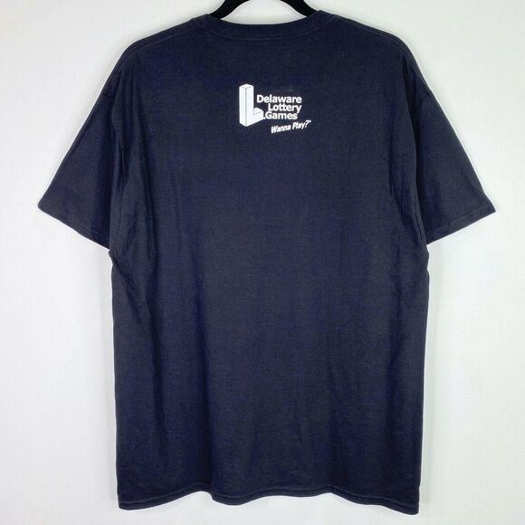 Delaware Lottery Games Hanes T-Shirt Tee Top Shirt Size Large L - Picture 2 of 4
